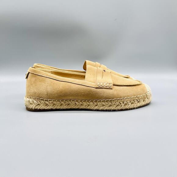 Sam Edelman Shoes Womens 6.5 Brown Suede Kai Espadrille Penny Loafer Slip On - Picture 1 of 10